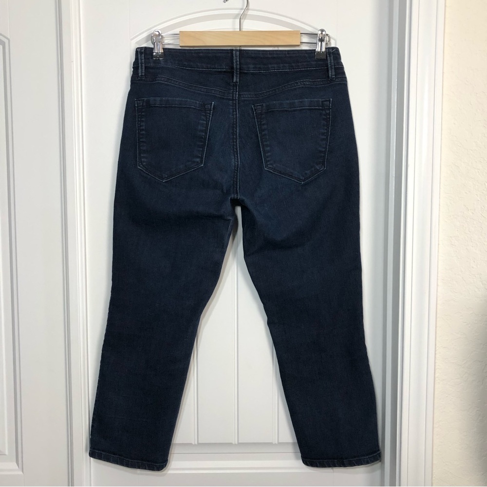 Ann Taylor Loft Curvy Crop Low Rise Dark Wash Jeans 28/6 - Picture 4 of 13